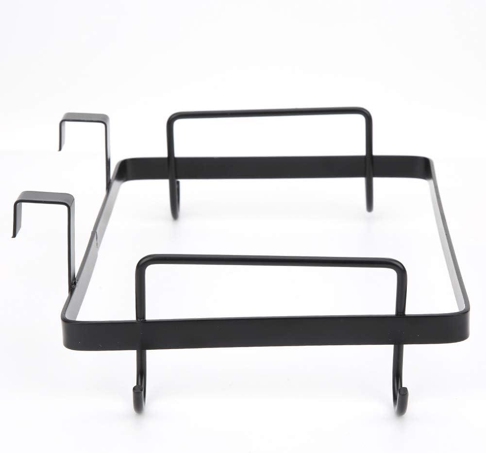 Jiawu Trash Storage Holder, Trash Bag Rack Hanging Trash Bag Holder Iron Hook Designed for Household Kitchen Cabinets Doors and Cupboards(Black)