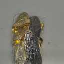 GORGLITTER Women's Gold Strappy Wedge Sandals 2025 Dressy Summer Sparkly Shoes, 38