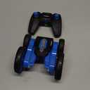 Force1 Tornado Blue LED Remote Control Car for Kids- Double Sided Driving Fast RC Cars 360 Flips, Outdoor 4WD Off Road Stunt RC Car, All Terrain Tires, RC Crawler Rechargeable Battery, 2.4GHz Remote