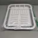 Collapsible Bowls, Plates, and Dishes Drainer, Portable Space-Saving Dish Rack for Kitchen, RV, Campers, and Travel Trailers White Grey