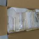 Floroom 6 Pack 5x7 Inch Clear Acrylic Sign Holders, Double-Sided Gold Display Stand Picture Frames for Table Numbers, Menus, Flyers, Weddings, and Offices