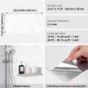 WADILE 23.6"x11.8" Waterproof Marble Peel and Stick Wall Panels Marble Tile PVC Backsplash Tiles for Kitchen, Bathroom, Living Room, Bedroom 20 Pack White