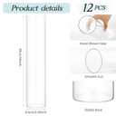 12 Pack Glass Cylinder Vases 16 Inch Tall Clear Flower Vase for Centerpieces, Hurricane Floating Candle Holder Wedding Decorations, Floral Vase Bulk for Table Shelf Party Home Deco (16 x 3.35 Inch)