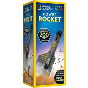 National Geographic Rocket Launcher - Motorized Air Rocket Toy with Patented Design, Launch up to 200 Feet, Outdoor Toys & Model Rockets, Gifts for Kids Ages 8-12, Space Toys