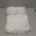 Faux Fur Table Runner,Table Runner for Soft Luxury Winter Decor Xmas White Decorations,Party Birthday Dresser Fur Cover Coffee Table Runners(White, 12x35 inches)