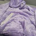 Kipswiza Oversized Wearable Blanket Hoodie Birthday Gifts for Women & Men, Thick Sherpa Fleece Blankets Sweatshirt Lounging Pullover Christmas Gift for Mom Sisters Girls, Purple (Adult)