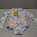 UMELOK Baby Girls One Piece Swimsuit Infant Bathing Suit Long Sleeve Rash Guard Swimwear with UPF 50+ Sun Protection, Size 4T