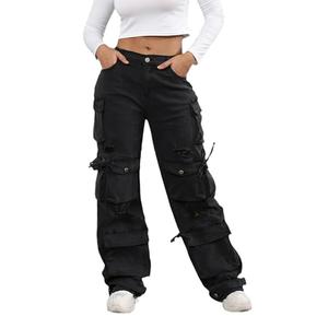 Ryehack Women’s Baggy Jeans Y2k Cargo Jeans Casual High Waist Baggy Denim Cargo Pants with Pockets Streetwear, 3XL