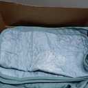 WONGS BEDDING Aqua Quilt Set King Size, 3 Pieces Floral Botancal Leaves Gradient Bedspread Coverlet Set with 2 Pillowcases for All Season, Soft Microfiber Floral Bedding Set 104"×90"