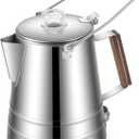 28 Cup Stainless Steel Percolator Coffee Pot Camping Coffee Pot Stovetop Large Capacity for Stove and Fire for Camping Outdoors Home