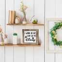 Inspirational Wood Signs, Box Wood Plaques Desk Dcor, Decorative Plaques and Signs, Rustic Office Decor Art, Motivational Office Desk Decor, Farmhouse House Decoration, I Work So We Can Go to Disney (5.9*5.9inch, Style 01)