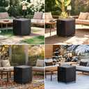 Outdoor Table Cover, 210D Silver-Coated Oxford Cloth Waterproof Prep Table Cover for Ooni Medium Stainless Steel -32"X24"X36" (Cover Only)