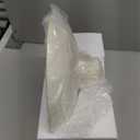 KIVY Concrete Fruit Bowl for Kitchen Counter - Large Decorative Pedestal Bowl for Home Decor - Modern Key Bowl for Entryway Table - White (Cream)