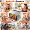 Food Dehydrator, 5 Stainless Steel Trays, 194°F Temp, 3.1 ft² Drying Area