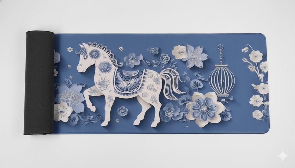 Horse Large Mouse Pad Gaming Desk Mat for Computer Keyboard Pads Waterproof Mouse Mats Home Work Office