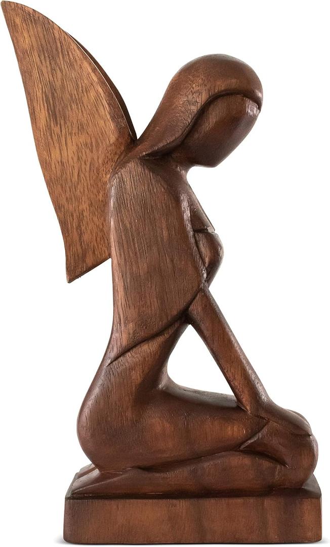 G6 Collection Wooden Handmade Abstract Sculpture Statue Handcrafted - Kneeling Angel - Gift Art Decorative Home Decor Figurine Accent Decoration Artwork Hand Carved Kneeling Angel G6 Collection Wooden Handmade Abstract Sculpture Statue Handcrafted - Kneeling Angel - Gift Art Decorative Home Decor Figurine Accent Decoration Artwork Hand Carved Kneeling Angel