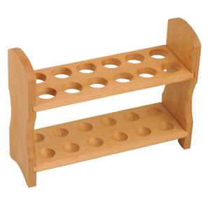 EISCO Test Tube Rack, 9 Inch - 12 Tube Capacity - Wooden, Beechwood 2 Pack