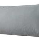 WhatsBedding Body Pillow Cover Cotton Fabric, Long Pillowcase Breathable & Skin-Friendly, Envelope Closure - Grey (20x54 inch)