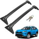 Lockable Car Roof Rack Cross Bars, Compatible with Toyota RAV4 2019-2025 with Factory Side Rail (Not Fit Adventure/Hybrid Woodland Edition/TRD Off-Road/22-24 LE), Aluminum Crossbars