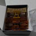 4 PCS 5 Inch Extra Large Claw Clips for Women, Tortoise Shell Jumbo Claw Clips for Thick Long Curly Hair, Rectangle Strong Hold Hair Clip, Non-slip Square Durable Hair Accessories, Christmas Gifts