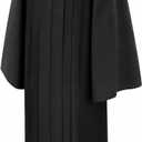 CLERKMANS Unisex Adult Deluxe Black Bachelors University Graduation Gown (48XL (5'3"-5'5"))