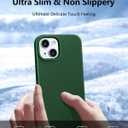 Dssairo for iPhone 15 Case,Liquid Silicone Slim Shockproof Protective iPhone 15 6.1 inch Phone Case [Microfiber Lining] (Alpine Green)