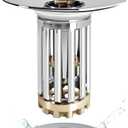 Anlige Bathroom Sink Drain Strainer, 3 in 1 Pop Up Bathroom Sink Stopper with Removable Brass Basket Hair Catcher, Universal Sink Plug for 1.06 to 1.6in Drain Hole, Chrome Silver