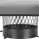 Draft King CBO8 Round Bolt On Black Galvanized Steel Single Flue Chimney Cap, 8" Diameter