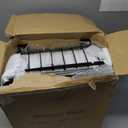 SAYZH Fruit Basket Kitchen Pantry Organizers and Storage - Wooden Top Table, Stackable Metal Wire Basket Stand Cart for Fruit Vegetable Snacks Onion Potato Organization (Black, 5 Tiers)