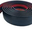 DAILISEN T Molding Flexible Self Adhesive T Shape Floor Transition Strip Bendable T Rubber Trim T Transition Strip for Tile to Laminate Flooring (300 × 5cm Black)