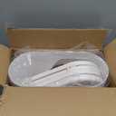 White 12 Liter Rectangular Plastic Small Garbage Can With Lid,2 Pack 3.17 Gallon Slim Bathroom Trash Can with Lid and Dog Proof Garbage Can and Wastebasket,Lidded Trashcan for Bedroom,Rv,Dorm,Office