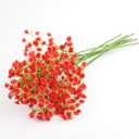 6 Pcs Babys Breath Artificial Flowers, Fake Babys Breath Flowers for Wedding Floral Arrangement Party Decor, Red
