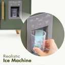 ROBOTIME Play Kitchen with Pretend Ice Cube Dispenser for Toddler, Wooden Kids Kitchen Play Set, Toy Kitchen Set for Kids Age 3 4 5 6 7 (Vintage Green), 31.5 x 21.65 x 11.65 inches