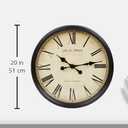 Grand Central Station Extra Large 50cm/20-Inch Wall Clock in Black