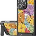 Bouvardia for iPhone 16 Pro Max Case - Multi-Scenario Kickstand & Passion Floral Blossom Pattern - Compatible with Magsafe - Aesthetic Cute Design for Women and Girls