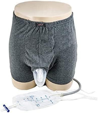 Urine Bags for Men Male Urinal - Stadium Buddy for Men - Wearable Men's Urinal with Elastic Waistband & Two 500ml Urine Collection Bag - Reusable Urine Collector (XL)