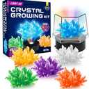 BenBen Crystal Growing Kit for Kids, Grow 6 Crystals with Light Up Display Stand, Educational STEM Toys for Girls and Boys, Science Kit for Kids Age 8-14, Birthday Gifts Science Experiments