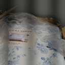 Laura Ashley - Queen Comforter Set, Bedding Set Includes Matching Bed Sheets, Shams & Pillowcases, Medium Weight, Oeko-TEX Certified (Anja Blue)