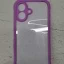 Diaclara Designed for iPhone 16 Case 6.1 Inch,Upgraded [Full Camera Protection] Full Body Rugged Clear Bumper Case with Built-in Screen Protector, Rose Pink