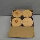 4 Pack Qtip Holder Dispenser with Bamboo Lids - 10 oz Clear Plastic Apothecary Jar Containers for Vanity Makeup Organizer Storage - Bathroom Accessories Set for Cotton Swab, Ball, Pads, Floss