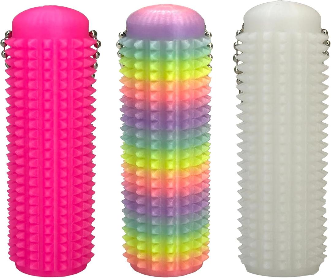 Little Ouchies Spiky Fidget Keychain Stress Relief Massager, Anxiety Relief & Unique Gift for Adults
