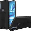 Case for Alcatel TCL 4X 5G (T601DL) / TCL 20 A 5G Phone Case with Hidden Folding Telescopic Kickstand/Stand Shockproof Protective Cover Silicone TPU Case - Black