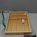 5 Pieces Bamboo Drawer Organizer, Multi-Use Individual Junk Tea Storage Drawer Tray Set with Removable Dividers, Adjustable Cutlery Utensils Holder Bin for Kitchen, Office, Bathroom (17"L x 12"W x 2.5"H)