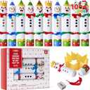 JOYIN 10 Pack Christmas Non-Snap Party Favor, Colorful Snowman Table Favor Includes Party Hat, Jokes & Gifts, Christmas Table Decorations for Holiday Dinner Traditions Party Supplies