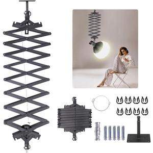 Photography Ceiling Rail System 2M Lifting Constant Force Hinge kit with Safety Rope Accessories for Live Broadcast Studio Photography Flash Specialized Equipment