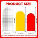 3 Pcs Red Yellow Cartoon Arch Backdrop Cover 4ft 5ft 6ft Double-Sided Birthday Party Arch Stand Covers Photo Background for Baby Shower Party Events Cosplay Props
