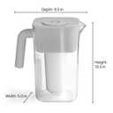 Culligan with ZeroWater Technology 10-Cup Water Filter Pitcher Includes 5-Stage Advanced Water Filter, IAPMO Certified to Reduce Lead, Total PFAS (Forever Chemicals), Mercury, Fluoride, and Chlorine
