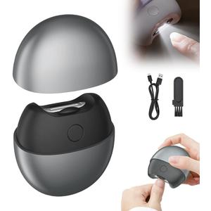 3 in 1 Automatic Electric Nail Clipper, 2026 New Electric Nail Clipper, Automatic Nail Trimmer with Light and Nail Scraps Storage, Electric Toenail Clippers for Seniors Adults (Gray)