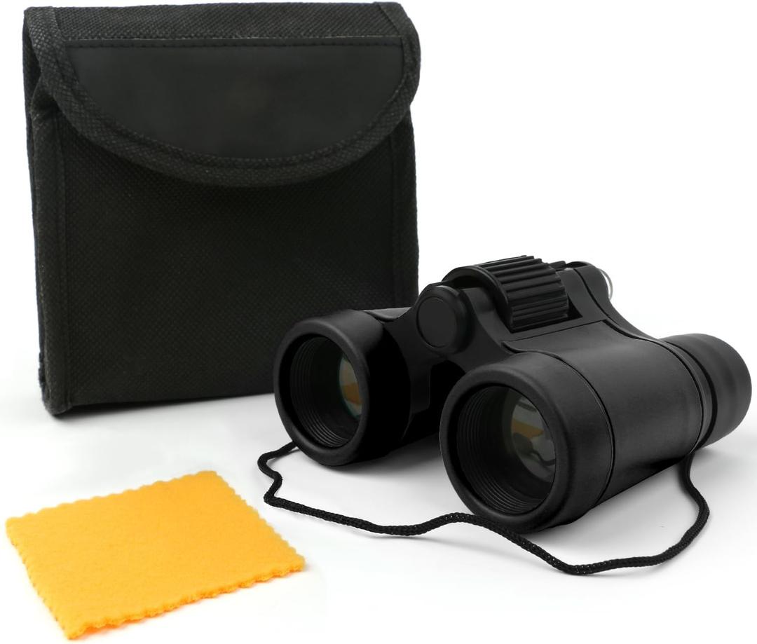 Scotamalone Kids Toy Binoculars Shock Proof for Age 3-12 Years Old Boys Girls Bird Watching Educational Learning Hunting Hiking Birthday Presents (black)