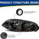 AUTOSAVER88 Headlight Assembly Compatible with 2006 2007 2008 2009 2010 2011 2012 2013 Chevy Impala 2014-2016 Impala Limited 06-07 Monte Carlo Headlamp Replacement Pair Chrome Housing Amber Reflector